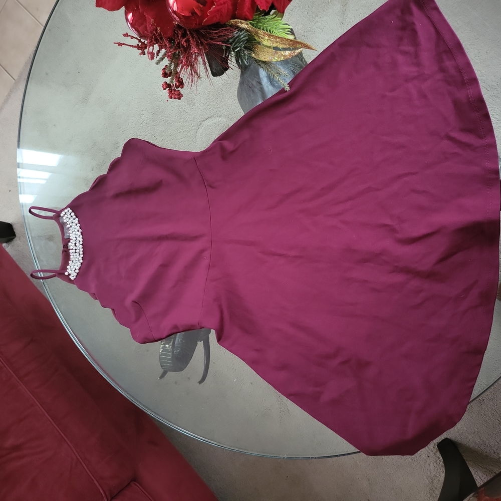 Teen size medium burgundy dress